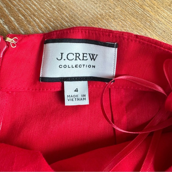 J. Crew Collection Red Ruched Dress - Picture 9 of 10